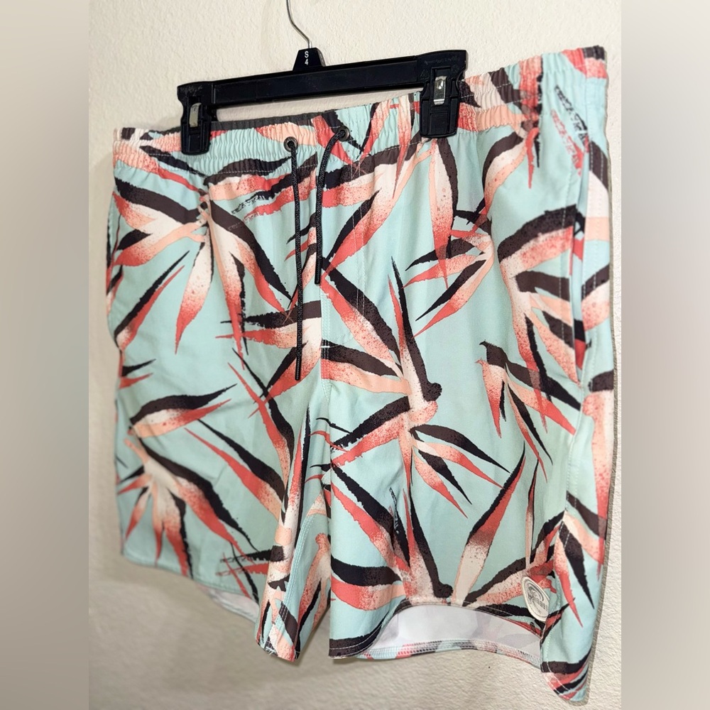 O'Neill Mens Birds Volley Tropical Boardshorts Swim Trunks- Size Small - Picture 4 of 12